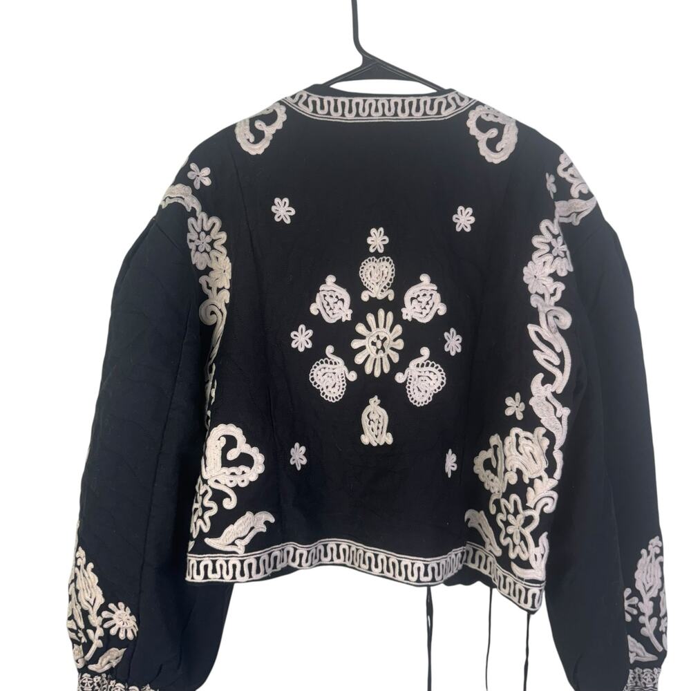 Free People Bali Mabel Jacket Large Cottahecore Boho Cowgirl Flounce Sleeve - Picture 4 of 11